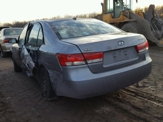 5NPET46C28H388708 - 2008 HYUNDAI SONATA GLS GRAY photo 3