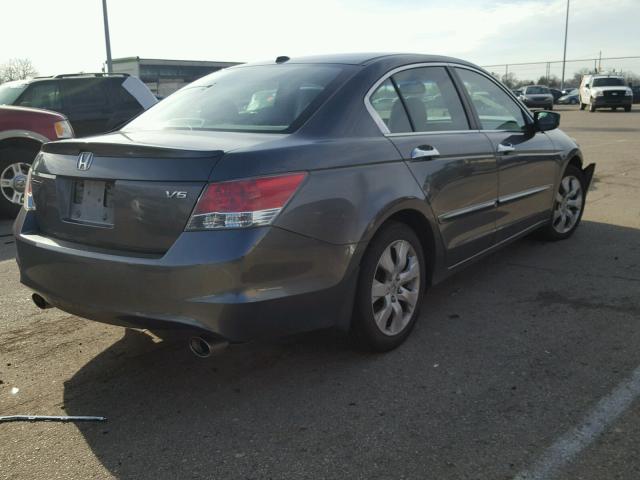 1HGCP36818A073411 - 2008 HONDA ACCORD EXL GRAY photo 4