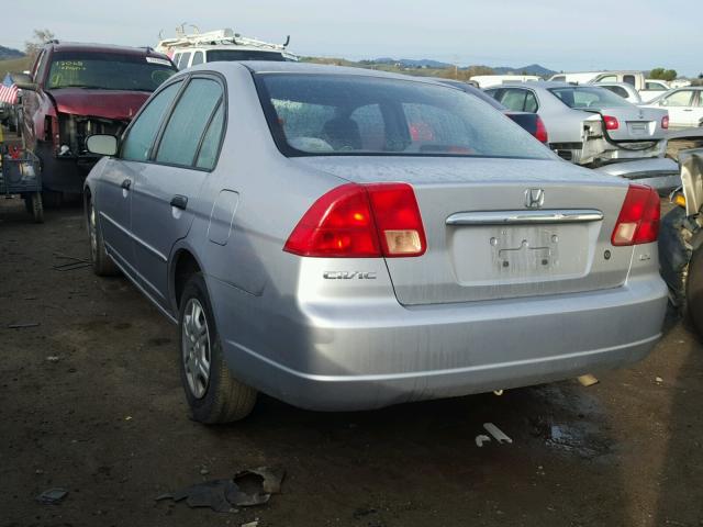 2HGES16561H544137 - 2001 HONDA CIVIC LX SILVER photo 3