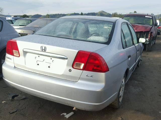 2HGES16561H544137 - 2001 HONDA CIVIC LX SILVER photo 4