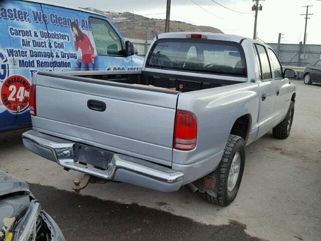 1B7HG2AZ11S304743 - 2001 DODGE DAKOTA QUA SILVER photo 4