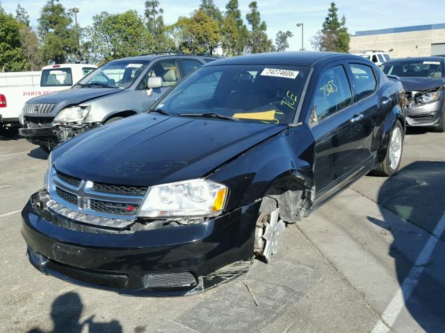 1C3CDZAB1DN643346 - 2013 DODGE AVENGER SE BLACK photo 2