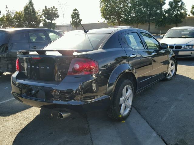 1C3CDZAB1DN643346 - 2013 DODGE AVENGER SE BLACK photo 4