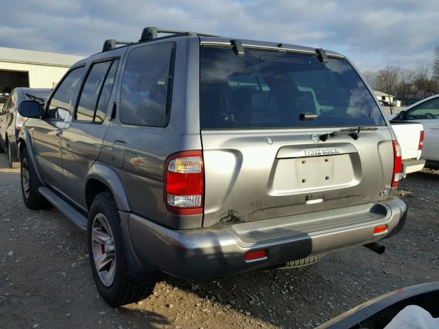 JN8DR09X34W800726 - 2004 NISSAN PATHFINDER GRAY photo 3