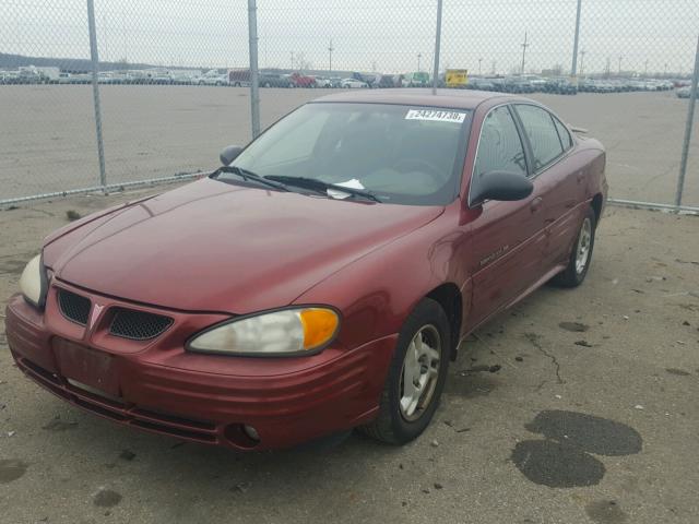 1G2NE52F72C182551 - 2002 PONTIAC GRAND AM S მუქწითელი ფოტო 2
