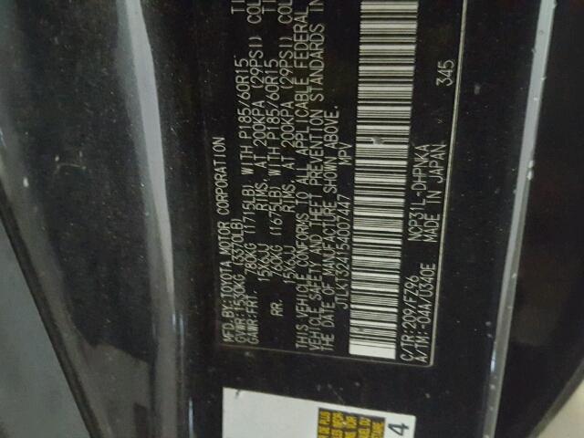JTLKT324154007447 - 2005 TOYOTA SCION XB 黑色 照片 10
