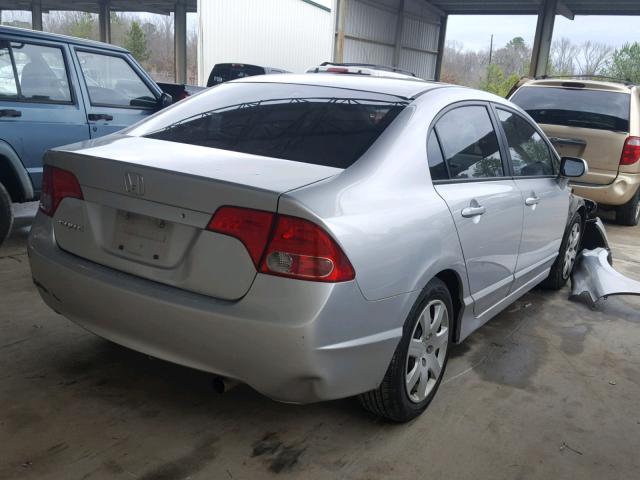 1HGFA16556L104444 - 2006 HONDA CIVIC LX SILVER photo 4