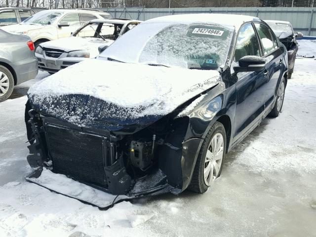 3VWDZ7AJXBM346531 - 2011 VOLKSWAGEN JETTA SE BLACK photo 2