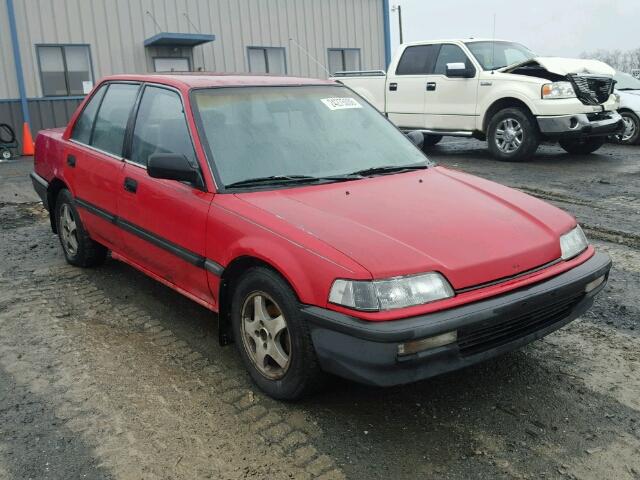 1HGED3542ML020988 - 1991 HONDA CIVIC DX RED photo 1