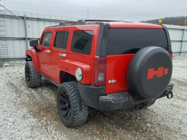 5GTDN136068260670 - 2006 HUMMER H3 RED photo 3