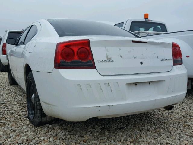 2B3AA4CV8AH303400 - 2010 DODGE CHARGER WHITE photo 3