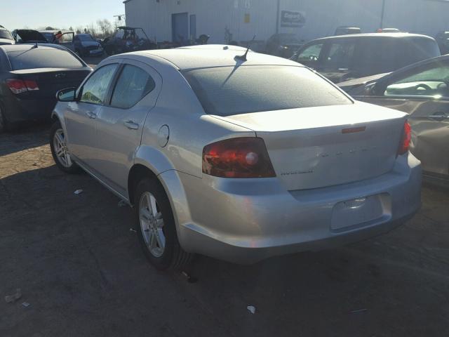 1C3CDZCB7CN137192 - 2012 DODGE AVENGER SX SILVER photo 3