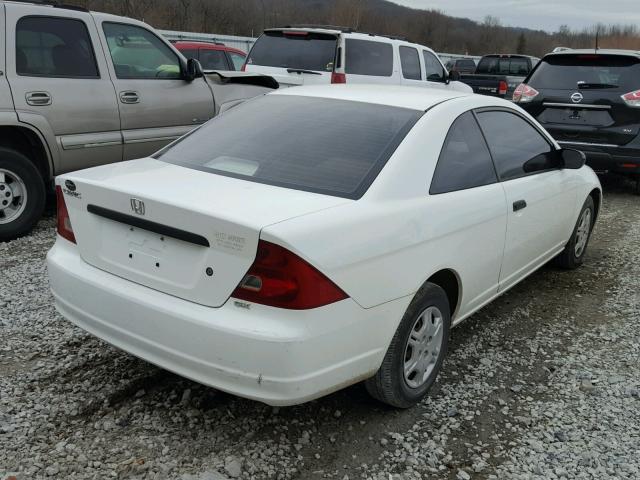 1HGEM22231L105749 - 2001 HONDA CIVIC DX WHITE photo 4