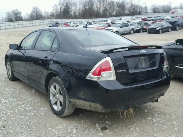 3FAHP07Z78R264899 - 2008 FORD FUSION SE BLACK photo 3