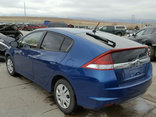 JHMZE2H38DS005362 - 2013 HONDA INSIGHT BLUE photo 3