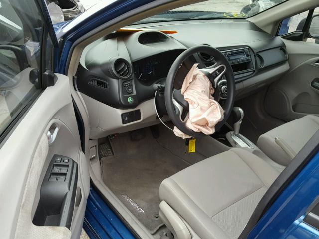 JHMZE2H38DS005362 - 2013 HONDA INSIGHT BLUE photo 9