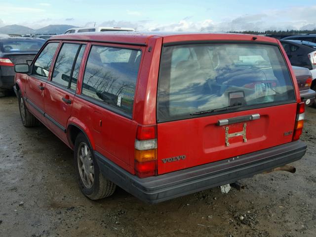 YV1JW8615S1136195 - 1995 VOLVO 940 RED photo 3