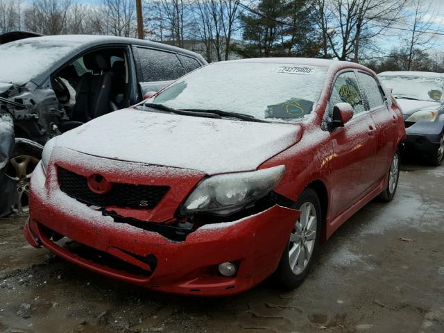 2T1BU4EE5AC344729 - 2010 TOYOTA COROLLA BA RED photo 2