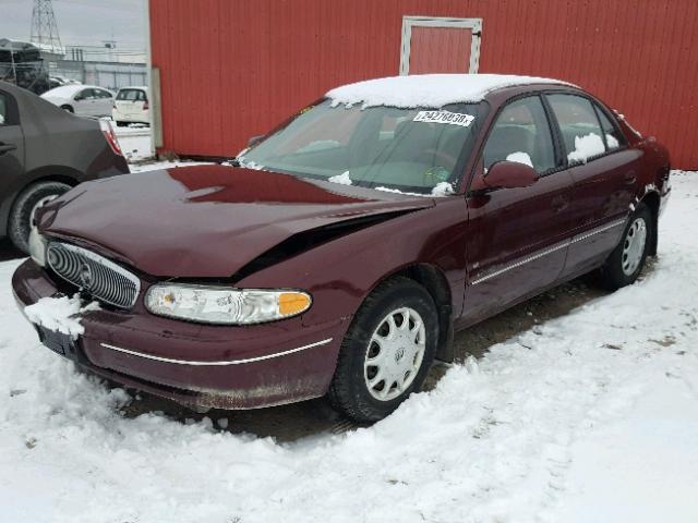 2G4WS52J221285343 - 2002 BUICK CENTURY CU MAROON photo 2