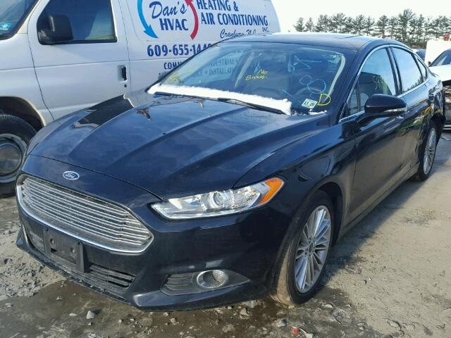 3FA6P0T93GR205344 - 2016 FORD FUSION SE BLACK photo 2