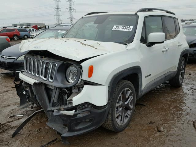 ZACCJABT2GPD12154 - 2016 JEEP RENEGADE L WHITE photo 2