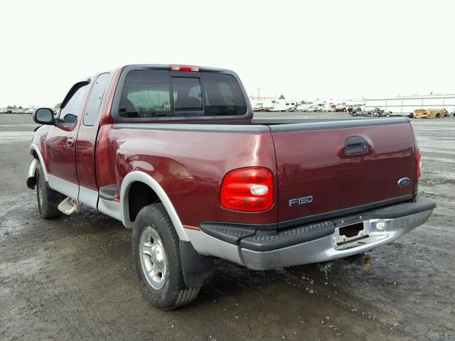 1FTRX08L9XKA81709 - 1999 FORD F150 BURGUNDY photo 3