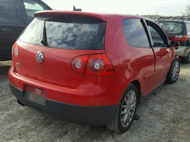 WVWFV71K56W097092 - 2006 VOLKSWAGEN NEW GTI RED photo 4