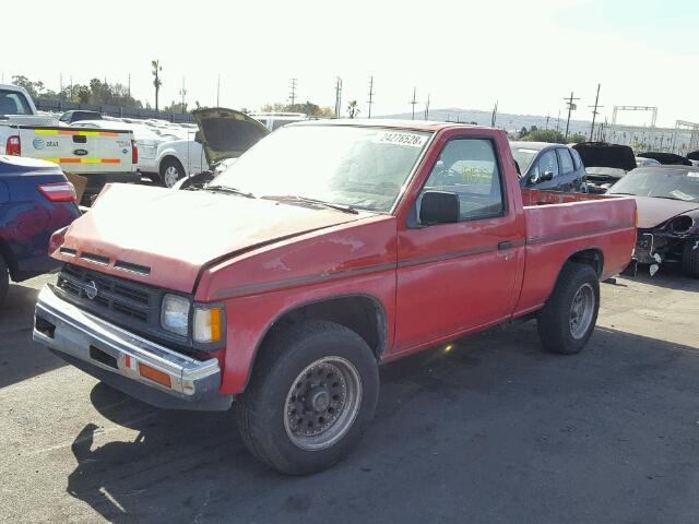 1N6SD11S9NC324800 - 1992 NISSAN TRUCK SHOR RED photo 2