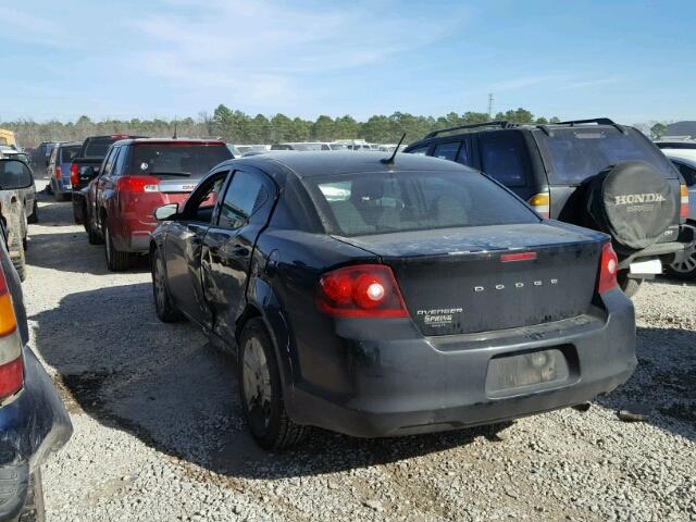 1C3CDZAB3DN613829 - 2013 DODGE AVENGER SE BLACK photo 3