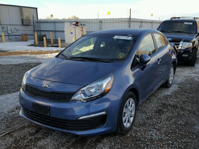 KNADM4A31G6696300 - 2016 KIA RIO LX BLUE photo 2