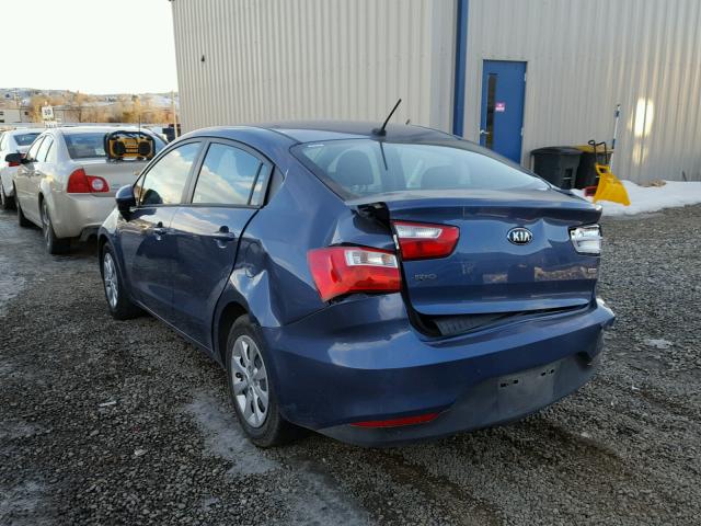 KNADM4A31G6696300 - 2016 KIA RIO LX BLUE photo 3