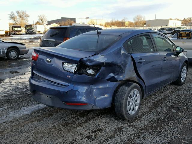 KNADM4A31G6696300 - 2016 KIA RIO LX Կապույտ լուսանկար 4