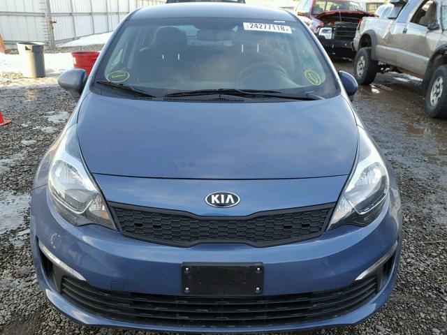 KNADM4A31G6696300 - 2016 KIA RIO LX BLUE photo 9