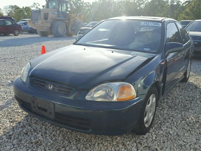 1HGEJ8141WL135709 - 1998 HONDA CIVIC EX GREEN photo 2