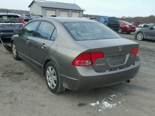 2HGFA16518H332571 - 2008 HONDA CIVIC LX GRAY photo 3