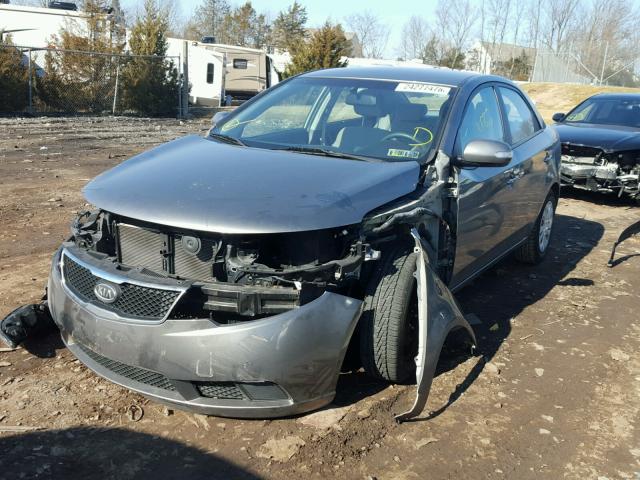 KNAFU4A20A5285287 - 2010 KIA FORTE EX GRAY photo 2