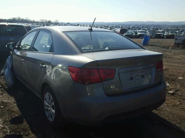 KNAFU4A20A5285287 - 2010 KIA FORTE EX GRAY photo 3