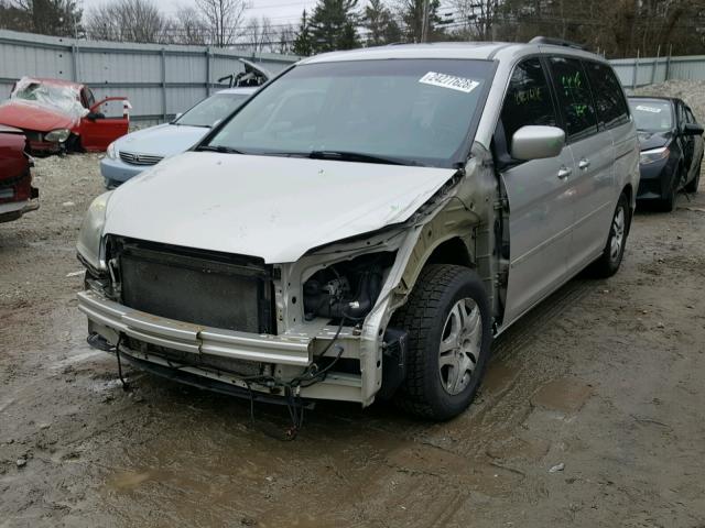 5FNRL38786B420844 - 2006 HONDA ODYSSEY EX GRAY photo 2