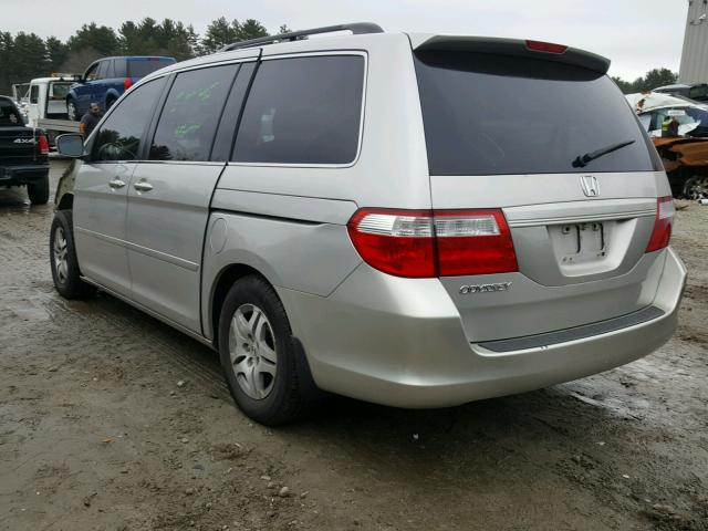 5FNRL38786B420844 - 2006 HONDA ODYSSEY EX GRAY photo 3