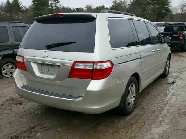 5FNRL38786B420844 - 2006 HONDA ODYSSEY EX GRAY photo 4