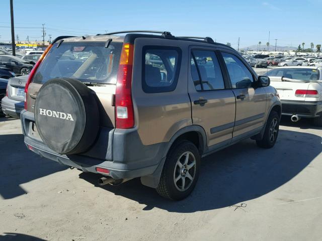 JHLRD68452C022487 - 2002 HONDA CR-V LX GOLD photo 4