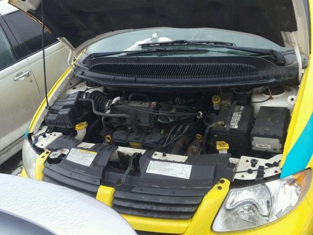 1D4GP24R25B319218 - 2005 DODGE GRAND CARA YELLOW photo 7