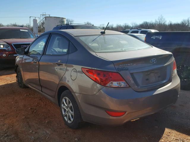 KMHCT4AE1EU628473 - 2014 HYUNDAI ACCENT GLS GRAY photo 3