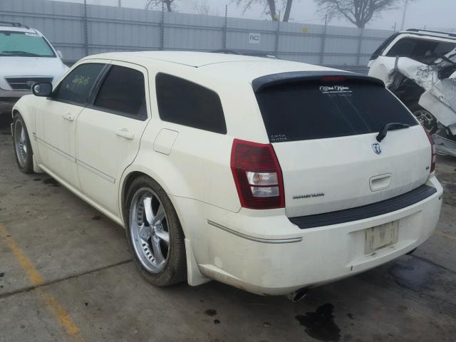 2D8GV58215H542540 - 2005 DODGE MAGNUM R/T WHITE photo 3