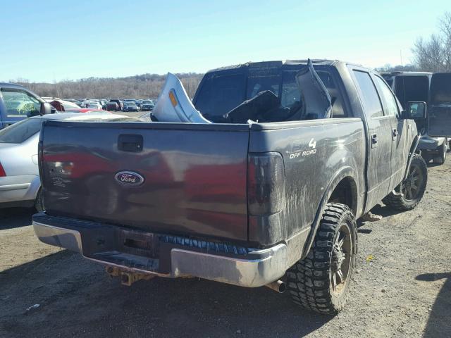 1FTPW14575KC98843 - 2005 FORD F150 SUPER GRAY photo 4