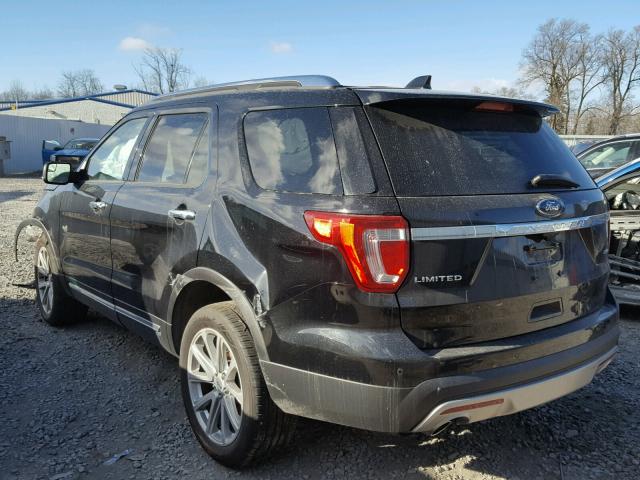 1FM5K8F83GGC13792 - 2016 FORD EXPLORER L BLACK photo 3