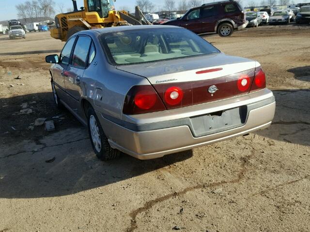 2G1WF52E739141603 - 2003 CHEVROLET IMPALA GOLD photo 3