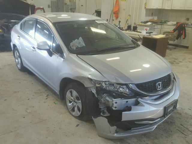 2HGFB2F50DH583725 - 2013 HONDA CIVIC LX SILVER photo 1