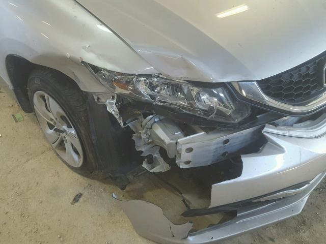 2HGFB2F50DH583725 - 2013 HONDA CIVIC LX SILVER photo 9