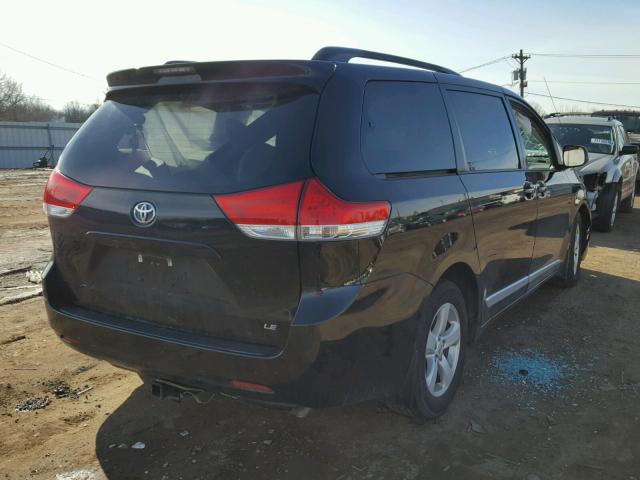 5TDKK3DC1DS396404 - 2013 TOYOTA SIENNA LE BLACK photo 4